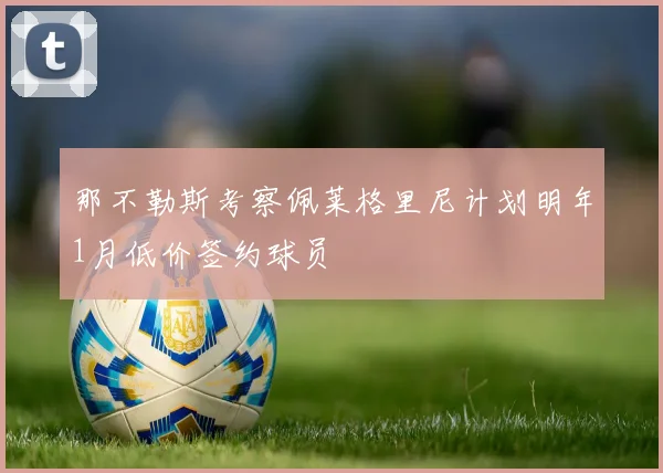 那不勒斯考察佩莱格里尼计划明年1月低价签约球员